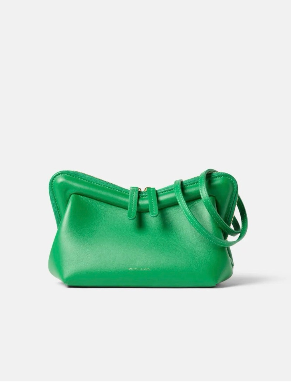 Mansur Gavriel Mini M Frame Bag Grass Green Leather Crossbody Clutch